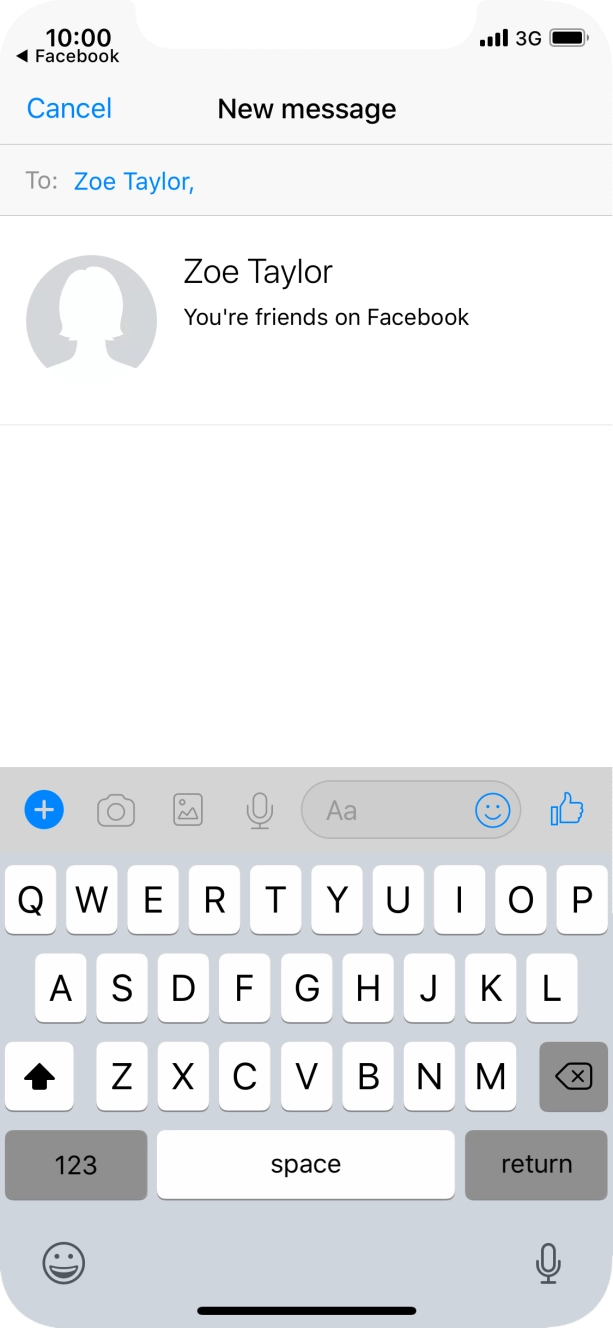 Press the text input field.