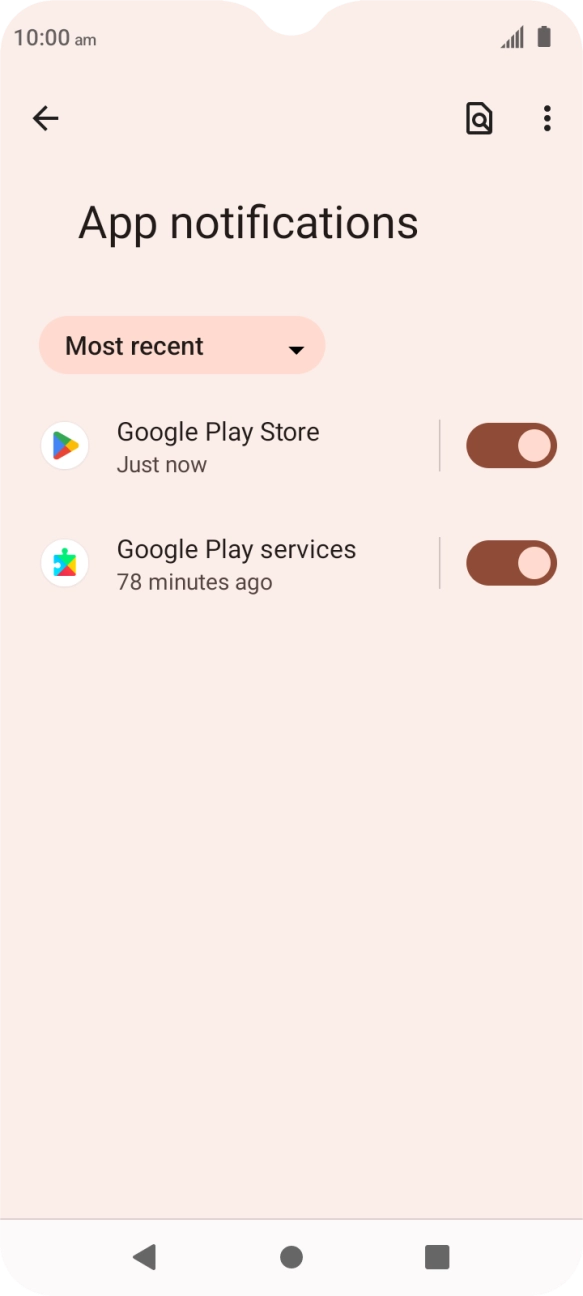 Press the drop down list.