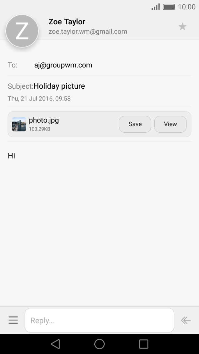 Press the text input field.