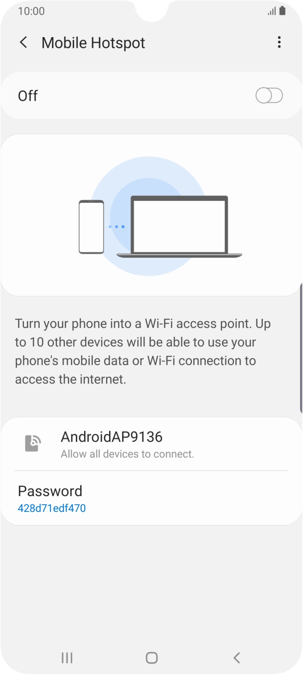 Press the menu icon.