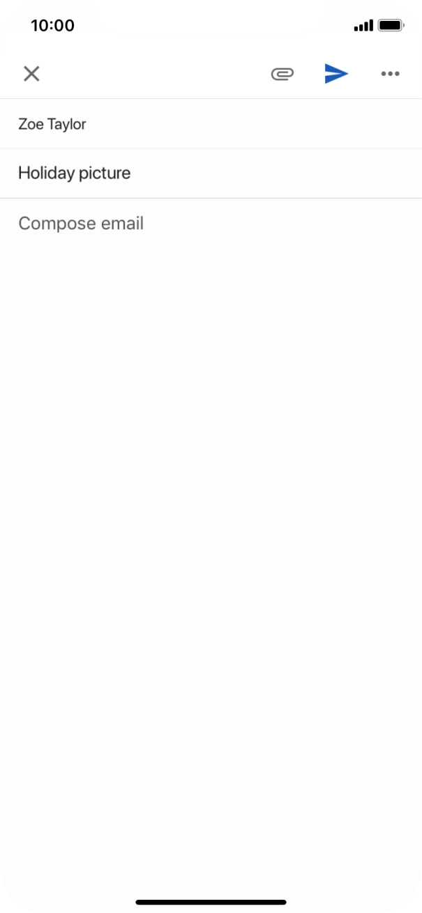 Press the text input field and write the required text.