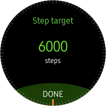 Turn the Rotating bezel right or left to select the required goal. Turn the Rotating bezel right or left to select the required goal.