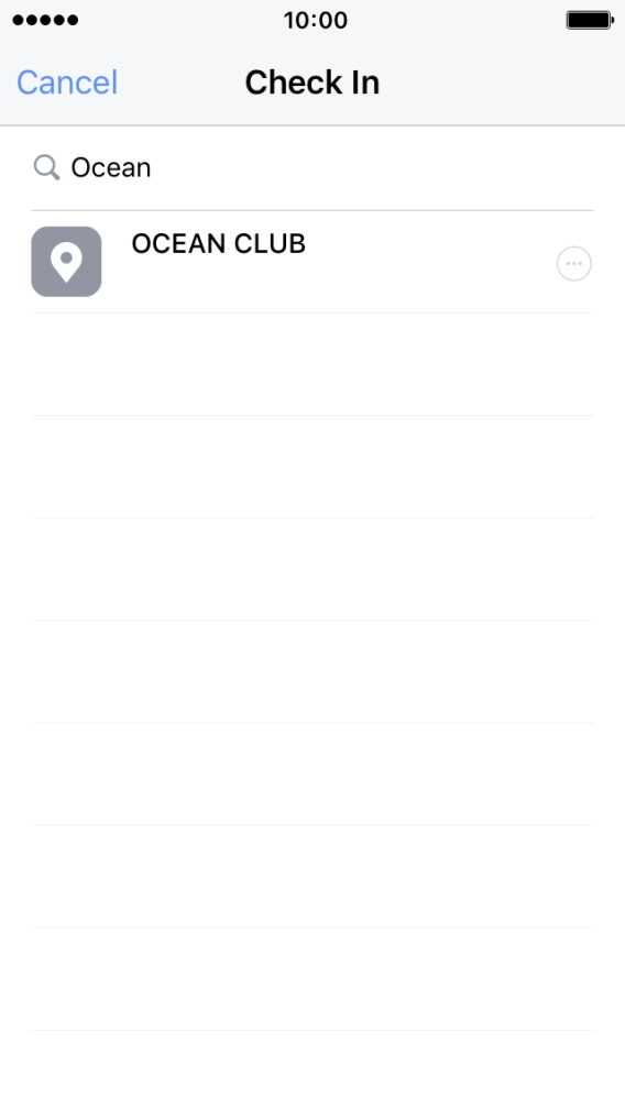 Press the required location.