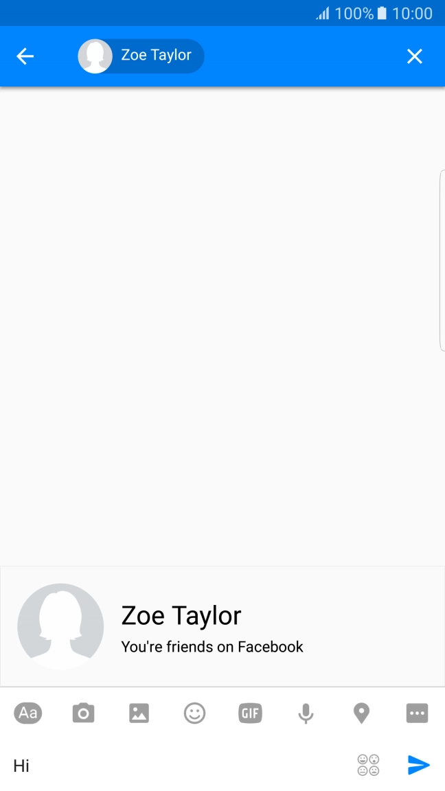 Write the required message and press the send icon.
