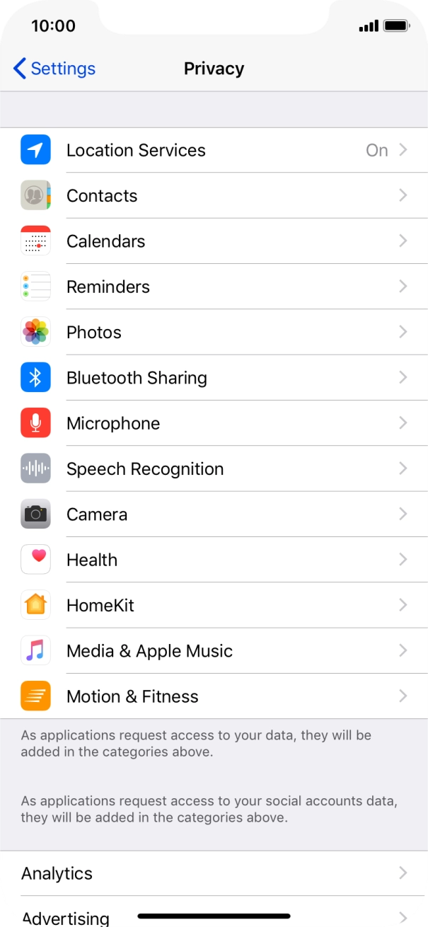 Press Location Services. Press Location Services.