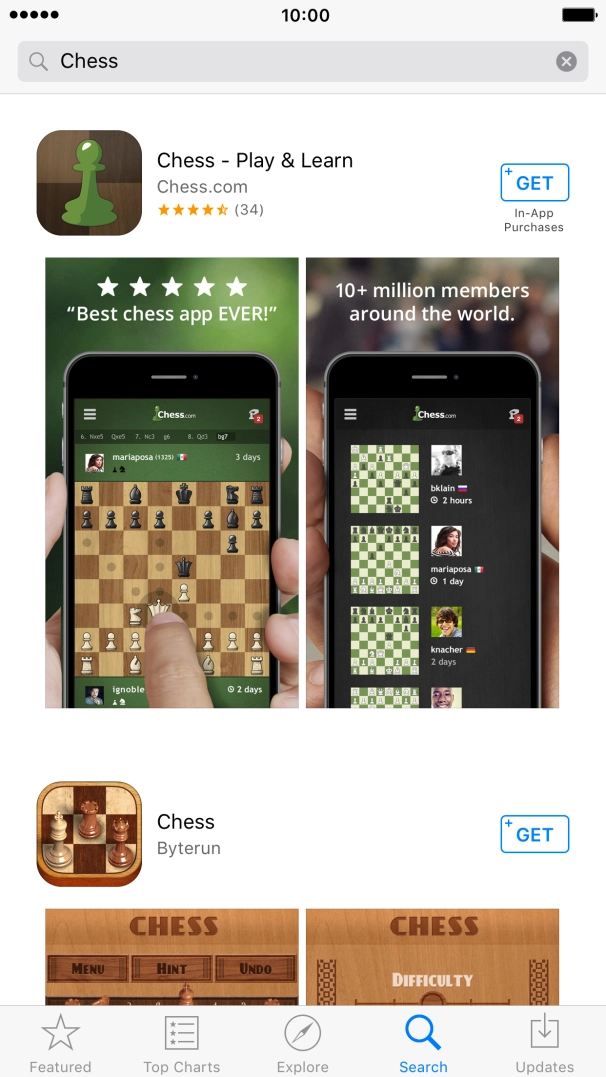 Press the required app. Press the required app.