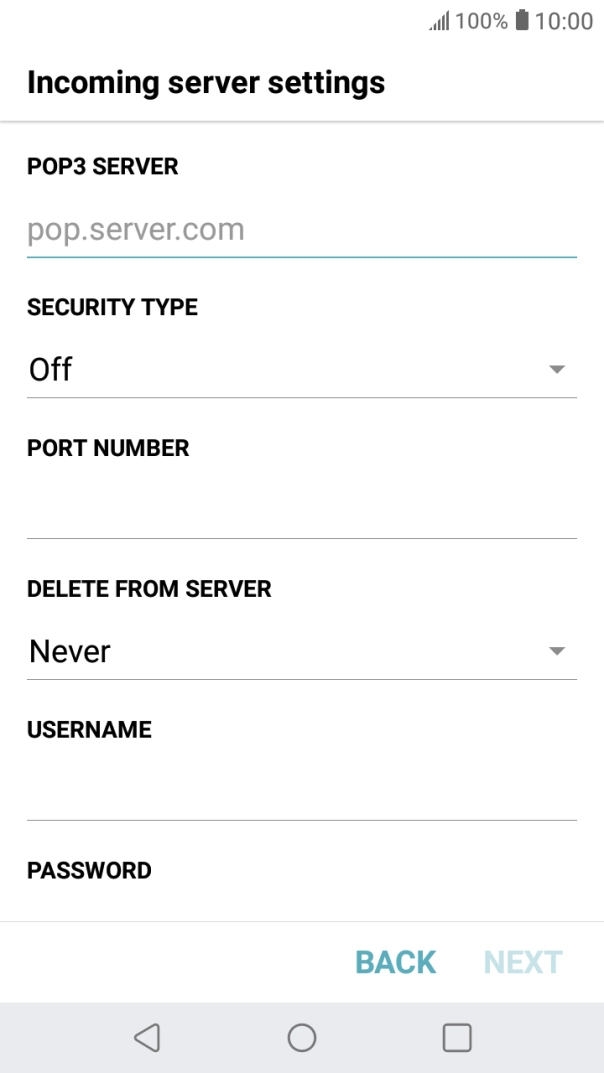Press the field below 