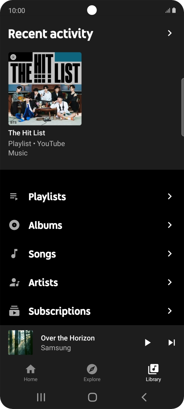Press the required category and go to the required audio file.