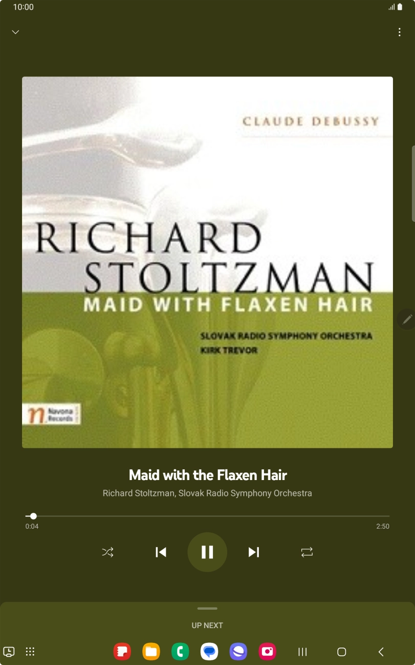 Press arrow right to go to the next audio file.