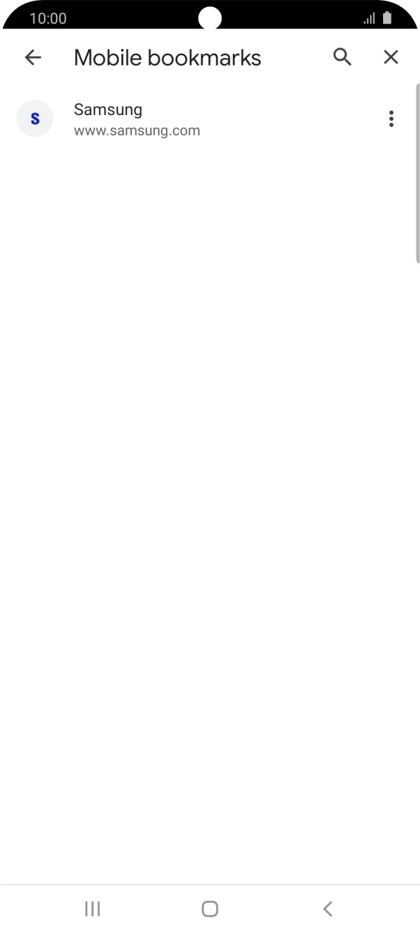 Press the required bookmark.