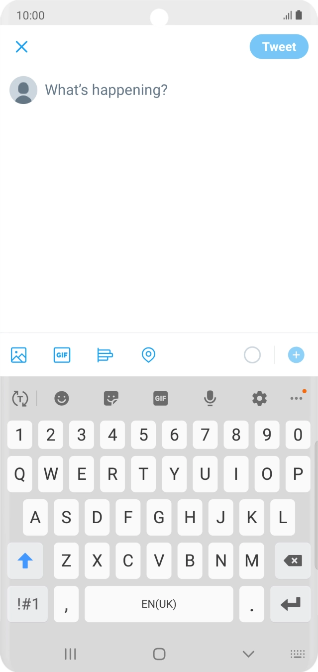 Press the text input field.
