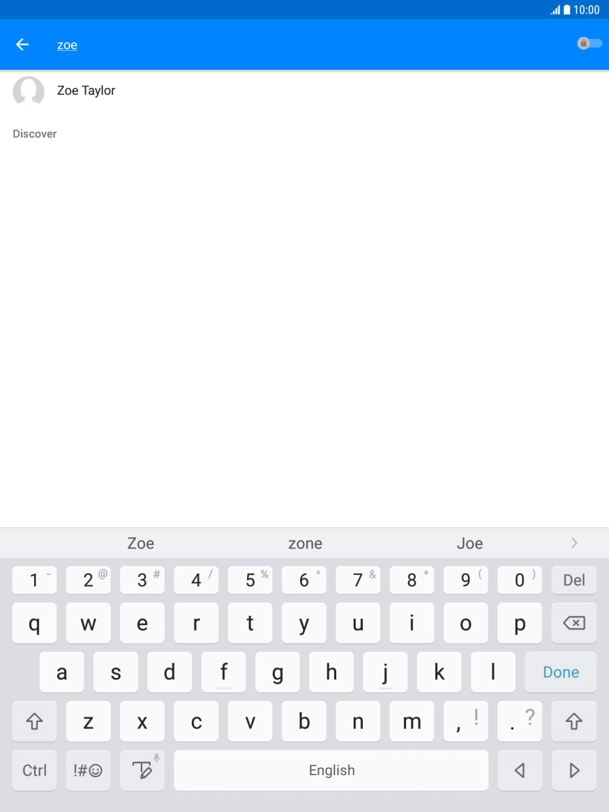 Press the required contact.