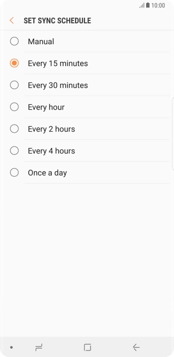Press the required setting. Press the required setting.