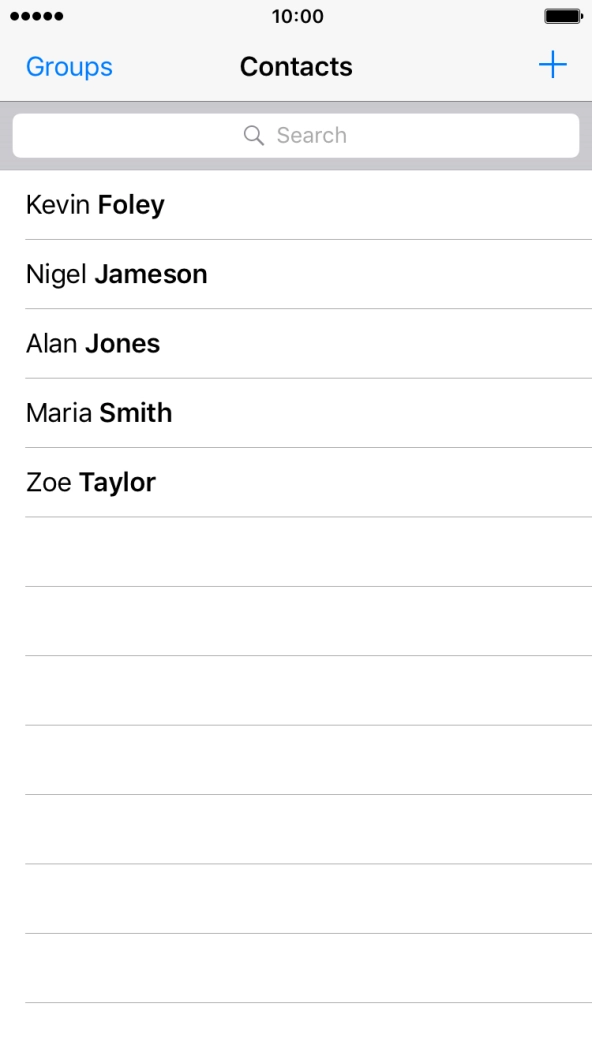 Press the required contact.