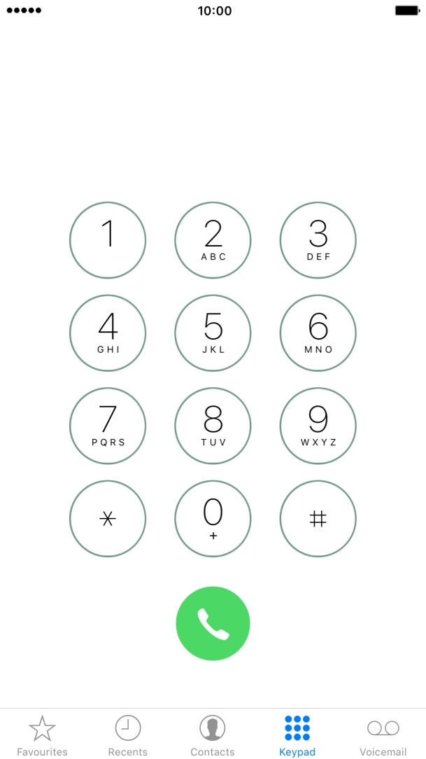 Press Voicemail and follow the instructions from your MessageBank®.