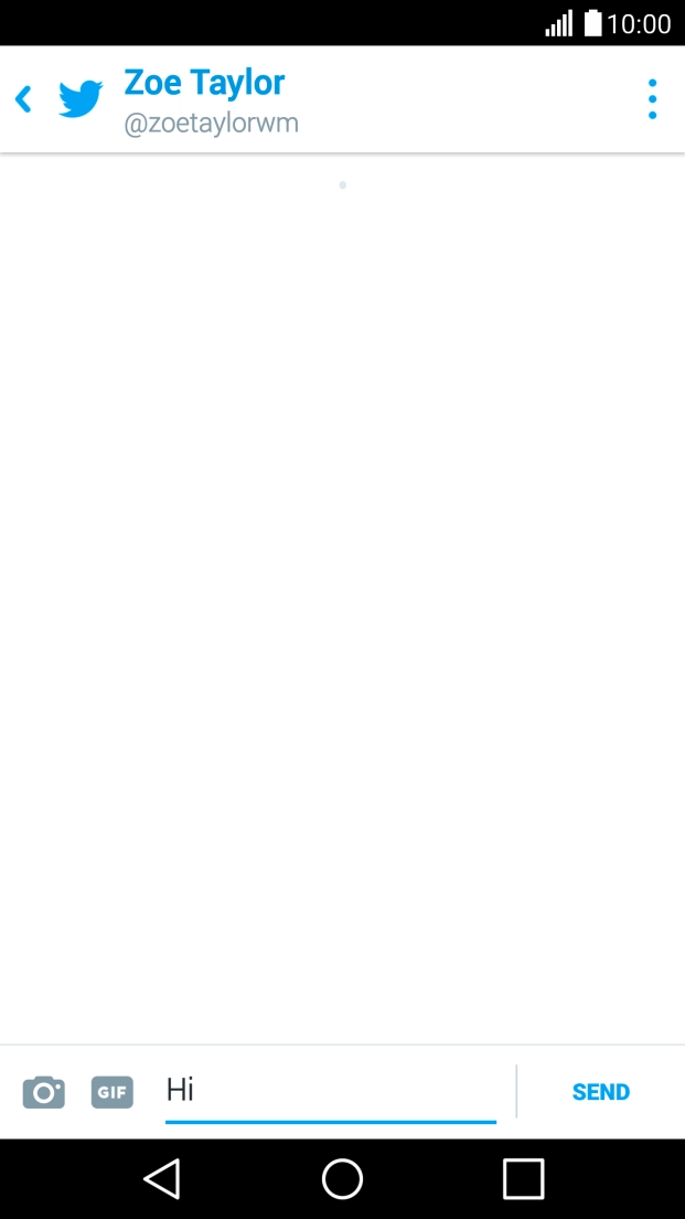 Write the required message and press SEND.