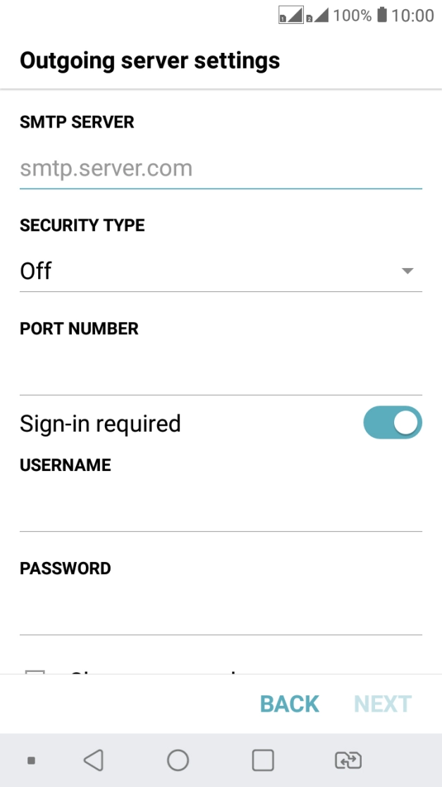 Press the field below 