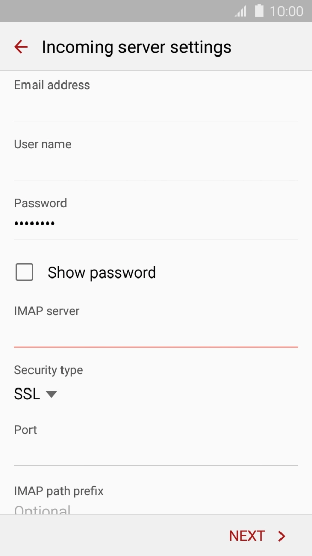 Press the drop down list below 