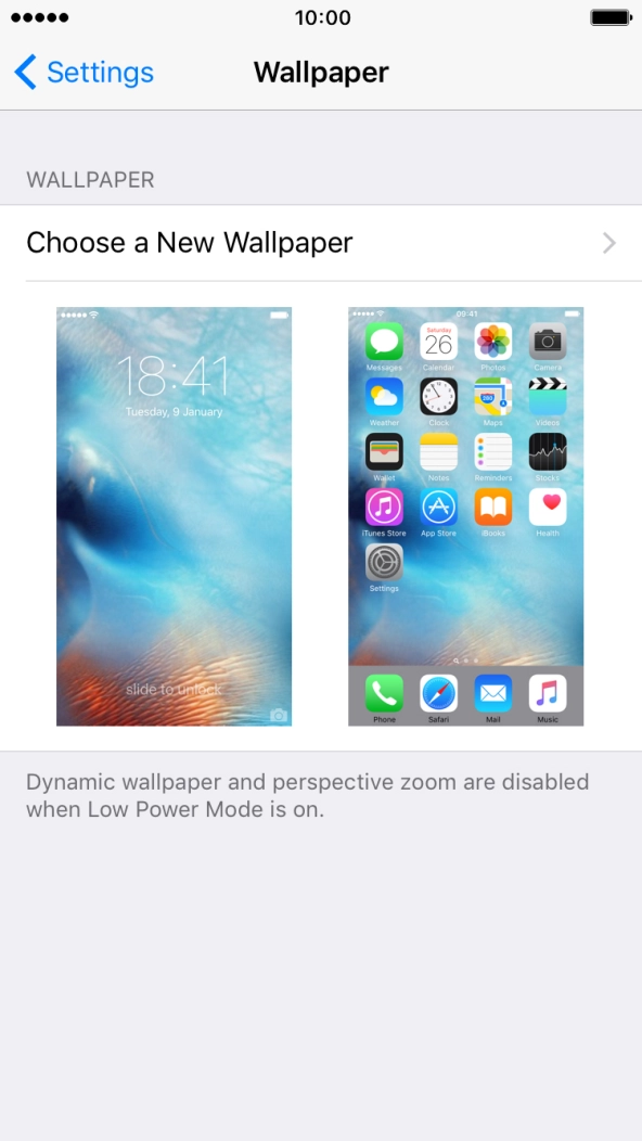 Press Choose a New Wallpaper and go to the required folder.