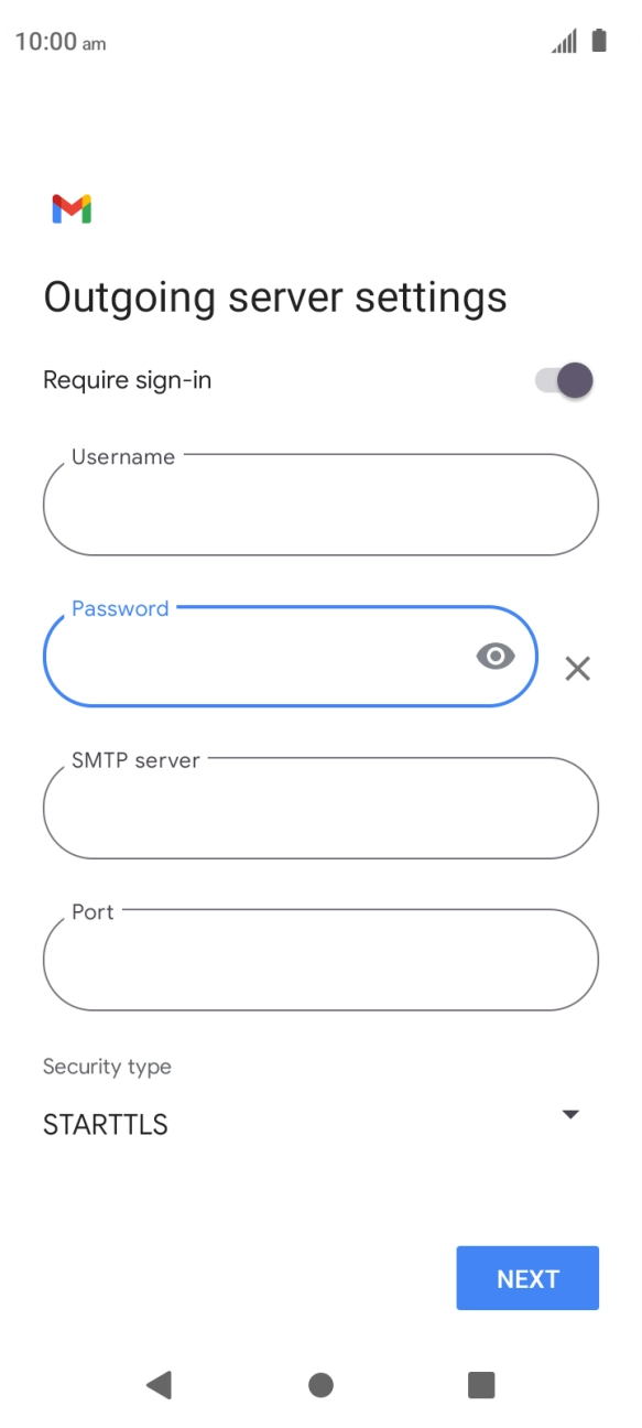 Press the field below 