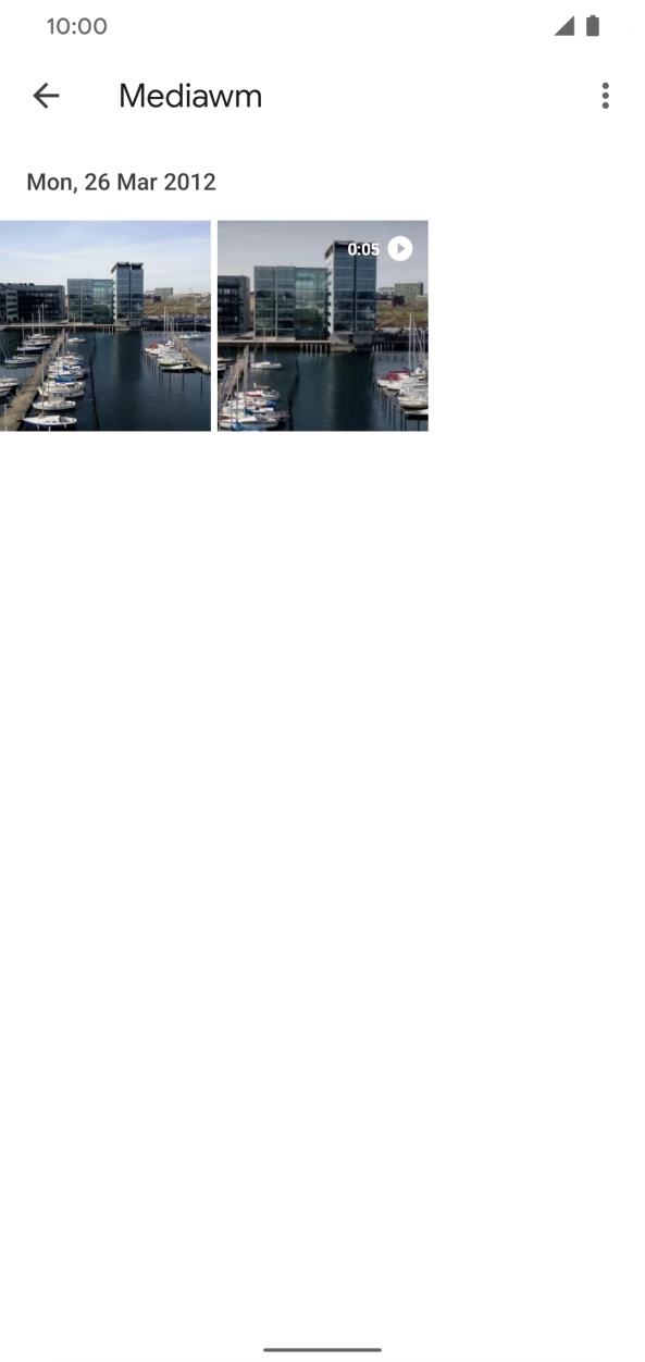 Press and hold any picture or video clip. Press and hold any picture or video clip.