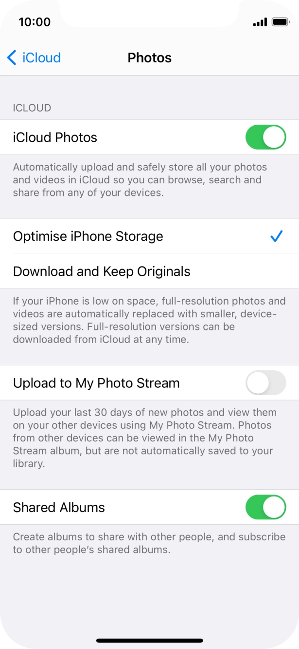 Press the indicator next to 