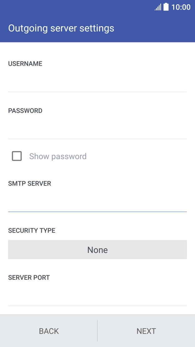 Press the field below 