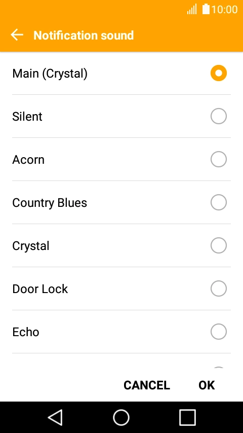 Press the different message tones to hear them.