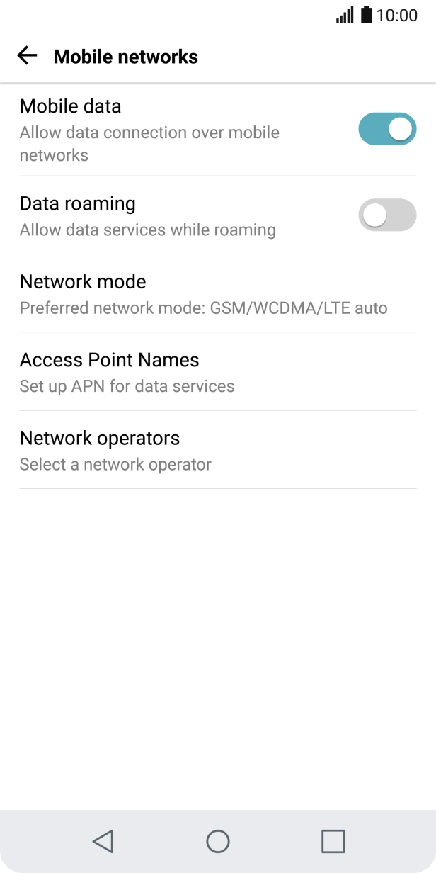 Press Network operators and your phone will search for networks.