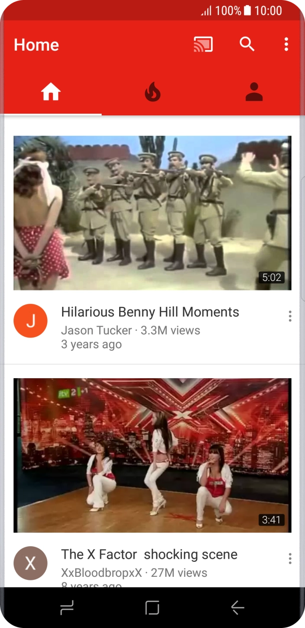 Press the profile icon.