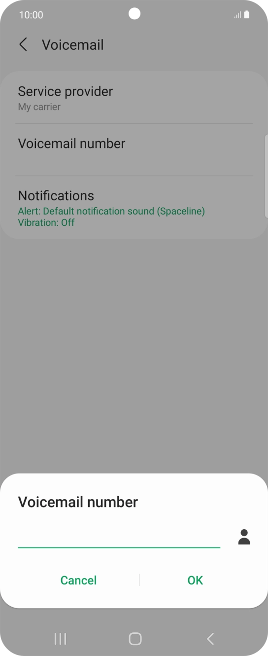 Key in +61101 and press OK.