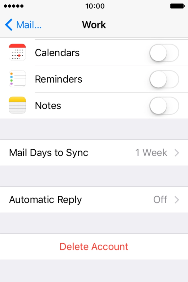 Press Delete Account.