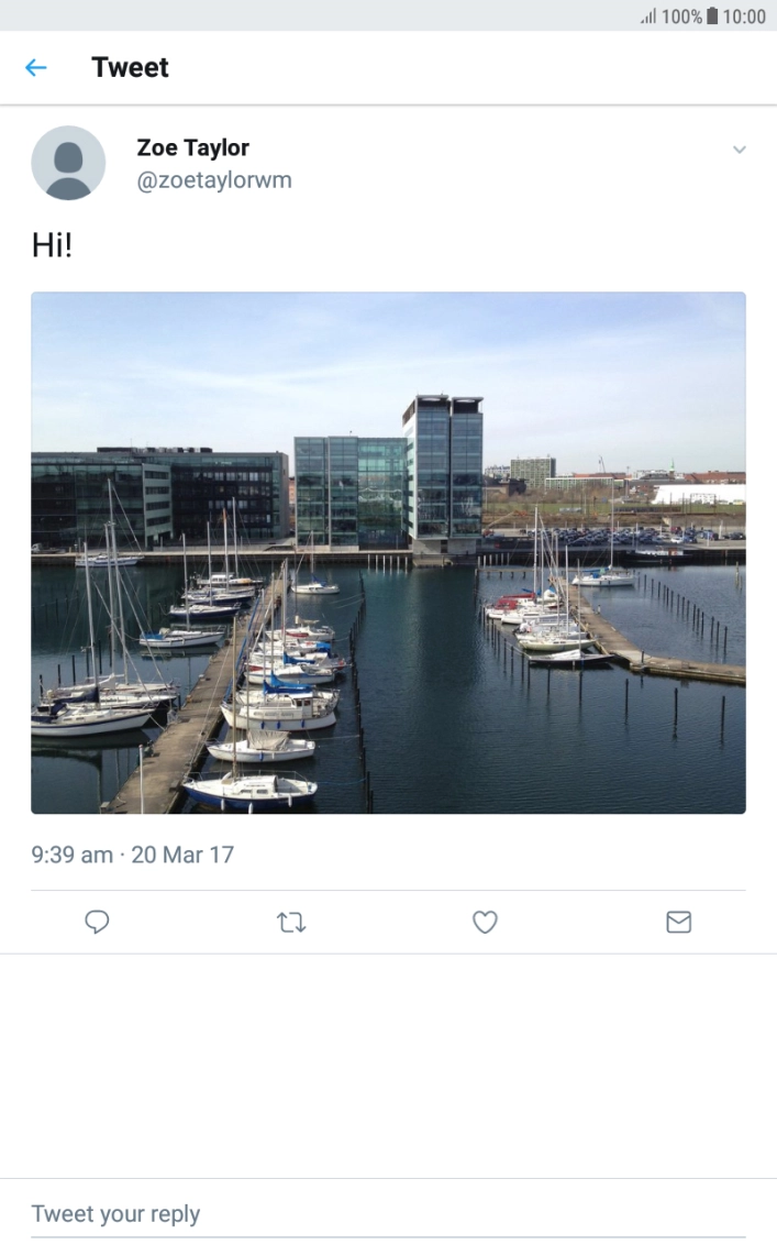 Press the text input field.