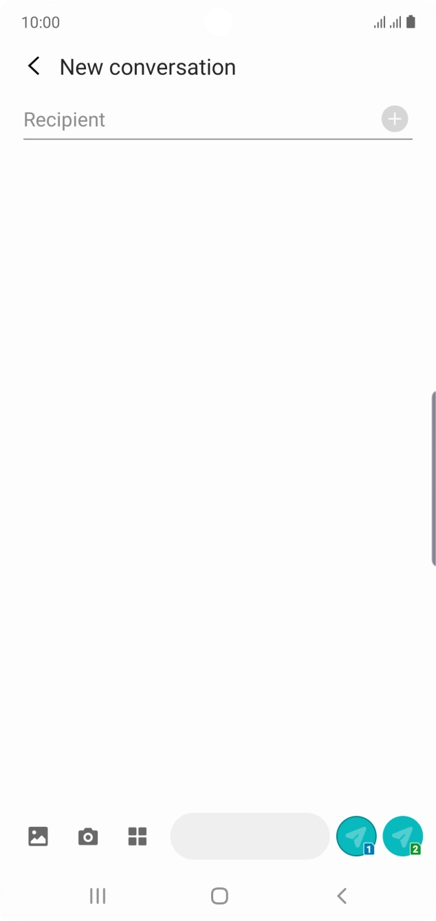 Press the search field and key in the first letters of the recipient's name.