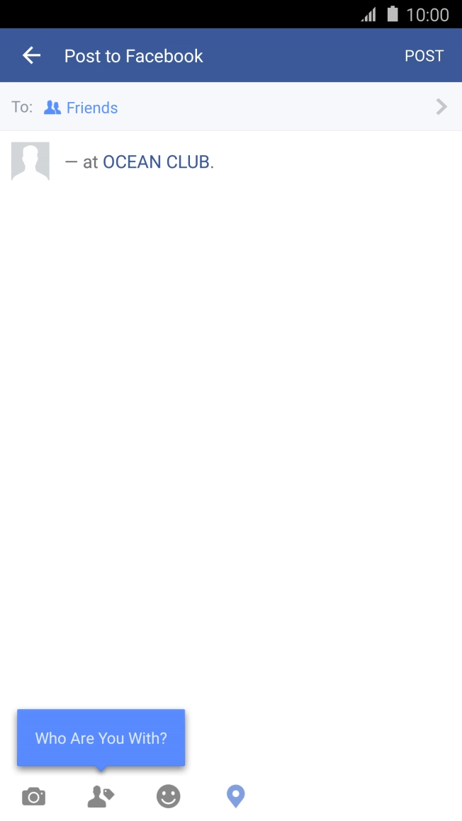 Press the text input field.