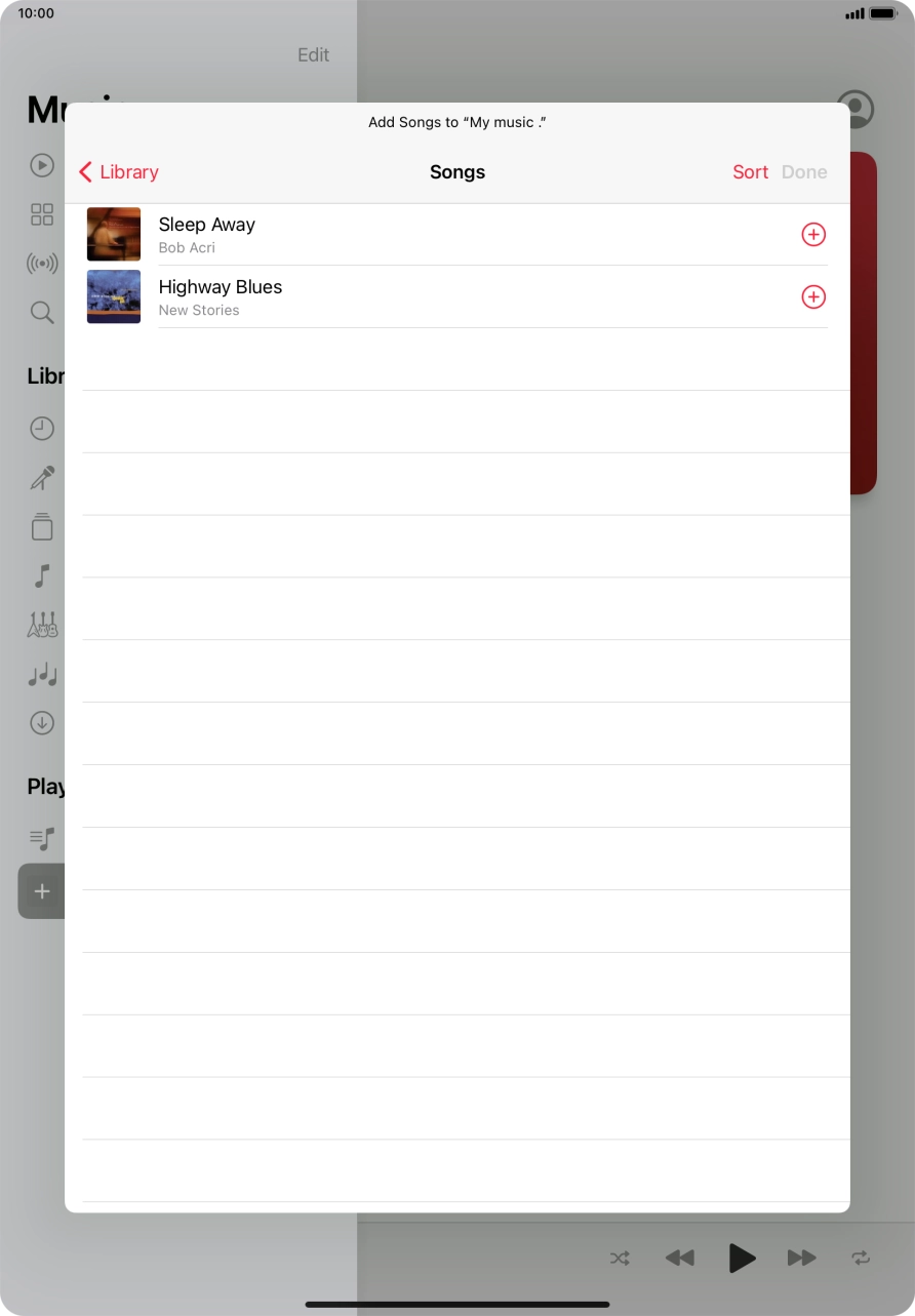 Go to the required category and press the required audio file.