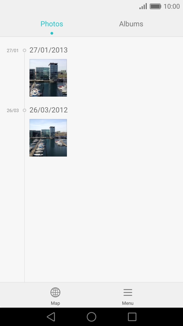 Press and hold the required picture or video clip.