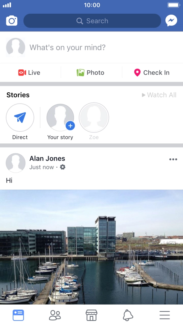 Press the text input field.