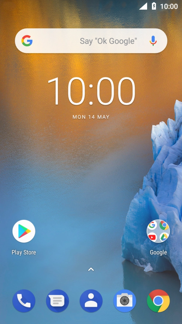 When the battery charging icon is displayed, the battery is charging.