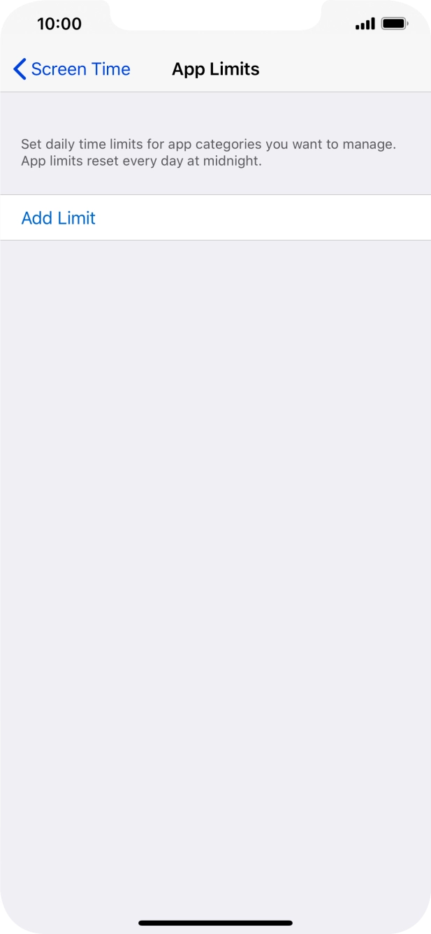 Press Add Limit.