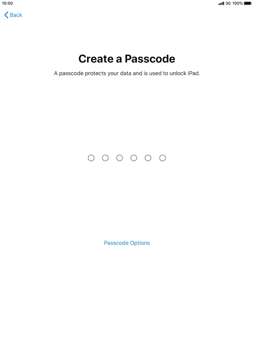 Press Passcode Options. Press Passcode Options.