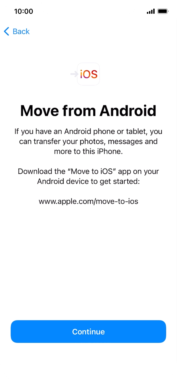 To transfer content to your phone, you need to install the app 