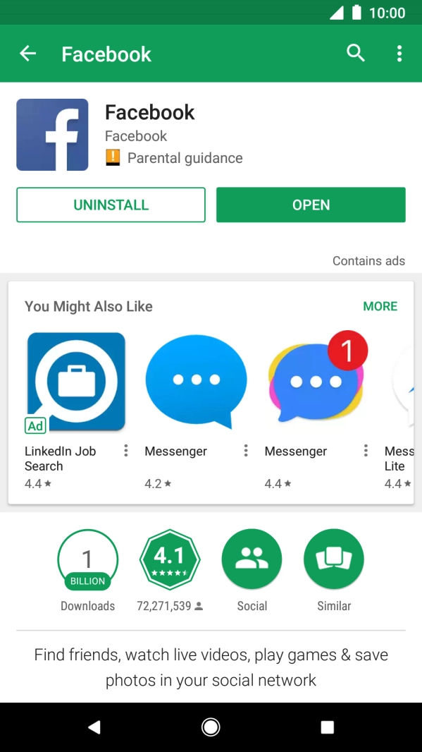 Press the Home key to return to the home screen.