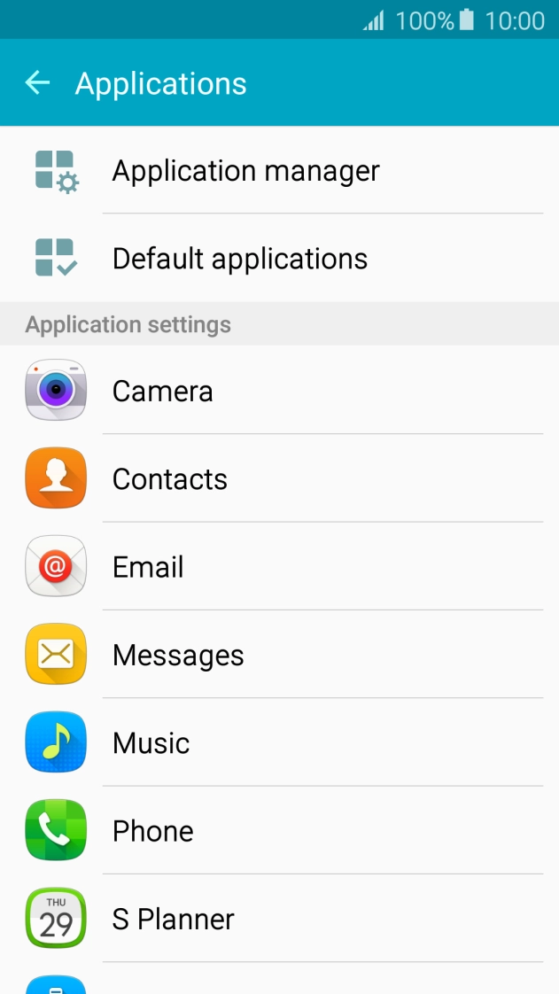 Press Application manager.