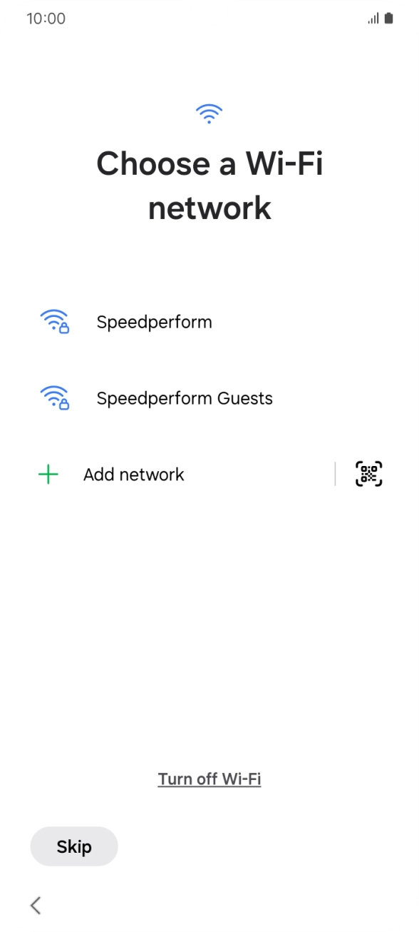 Press the required Wi-Fi network. Press the required Wi-Fi network.