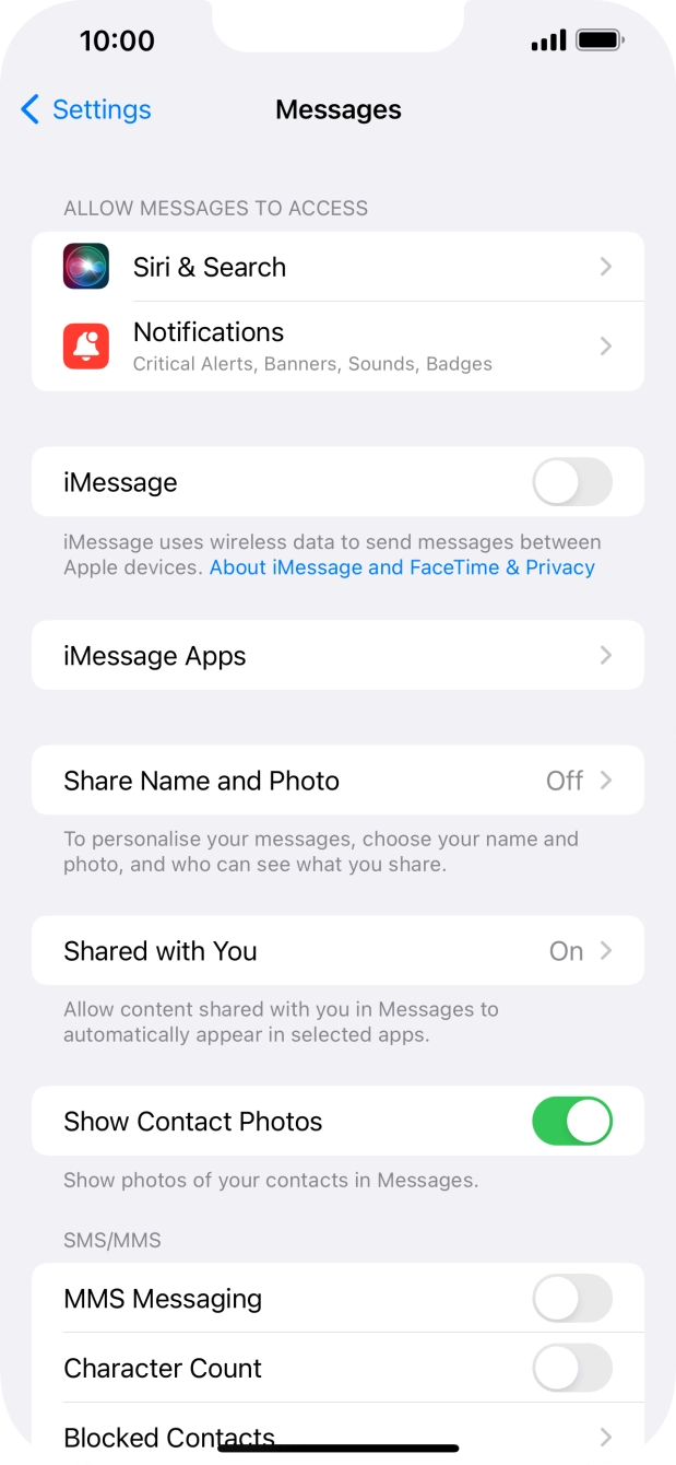 Press the indicator next to 