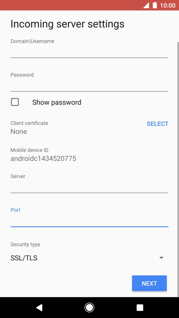 Press the drop down list below 