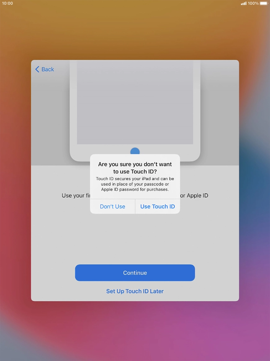 If you turn off the function, press Don't Use. If you turn off the function, press Don't Use.