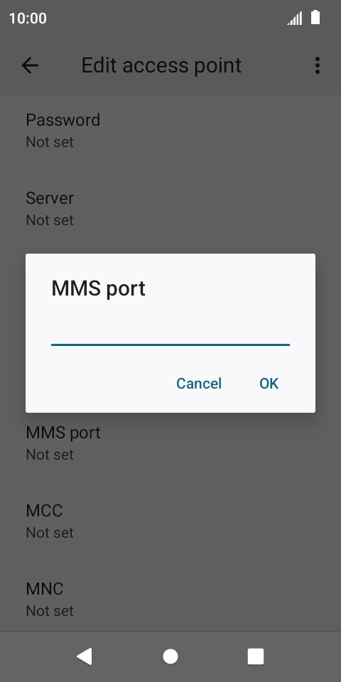 Key in 80 and press OK.