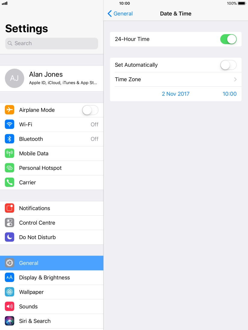 Press the indicator next to 